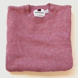 Topman | Heathered Pink Twist Essential Sweater | S